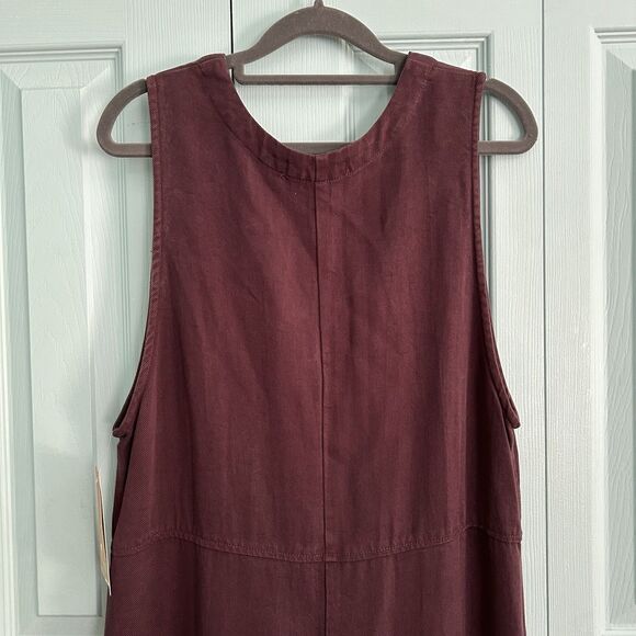 Cut Loose Maxi Dress Med Lagenlook Boho Minimalist Sleeveless V-Neck - Picture 8 of 10